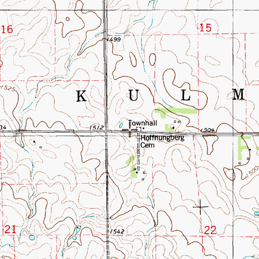 Topographic Map of Hoffnungsberg Cemetery, SD
