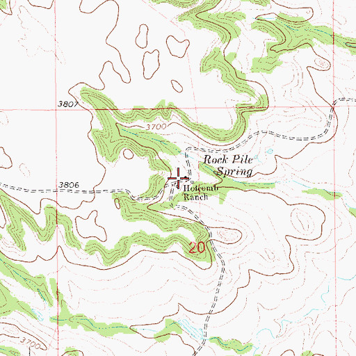 Topographic Map of Holcomb Ranch, SD