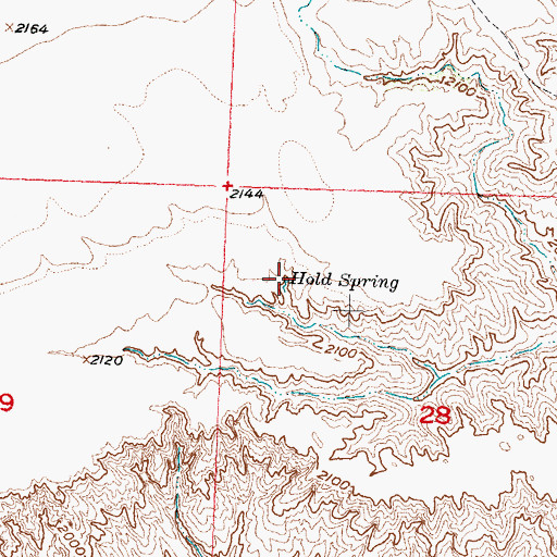 Topographic Map of Hold Spring, SD
