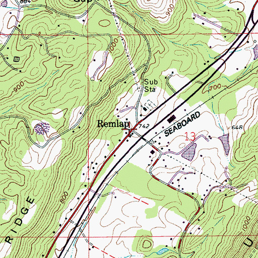 Topographic Map of Remlap, AL
