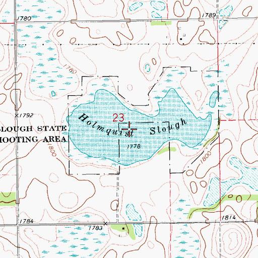 Topographic Map of Holmquist Slough, SD