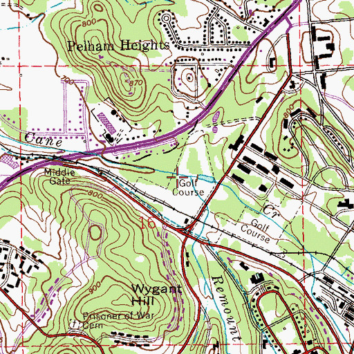 Topographic Map of Remount Creek, AL