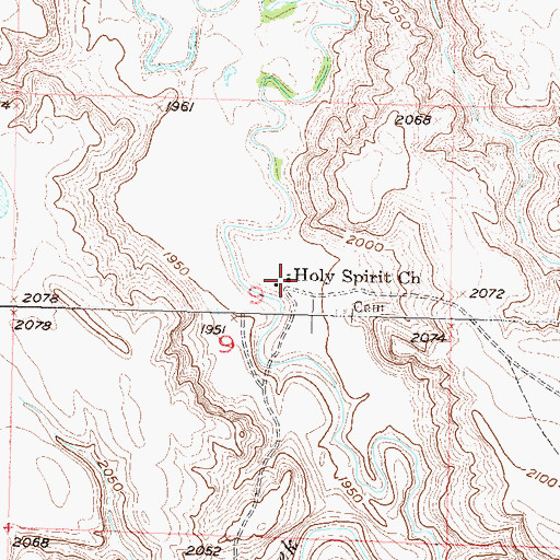 Topographic Map of Holy Spirit Church, SD