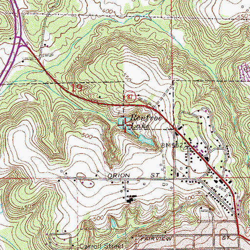 Topographic Map of Renfroe Lake, AL
