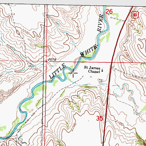 Topographic Map of Horse Creek, SD