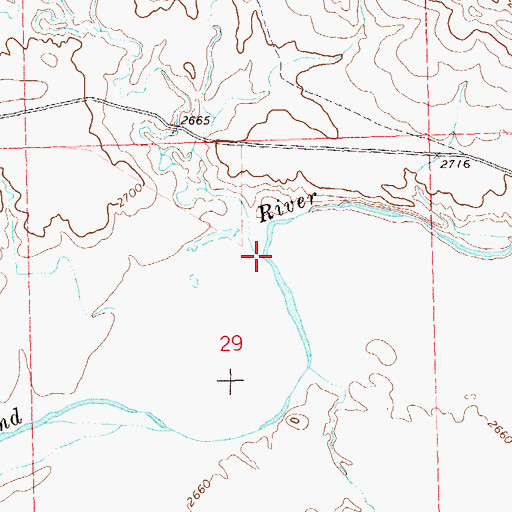 Topographic Map of Horse Creek, SD