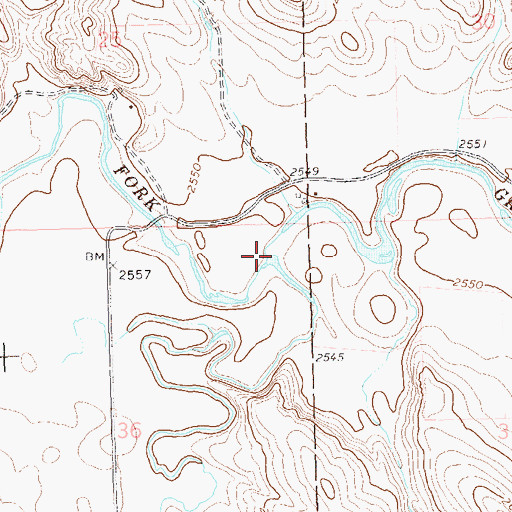 Topographic Map of Horse Creek, SD