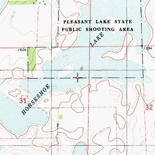 Topographic Map of Horse Shoe Lake, SD