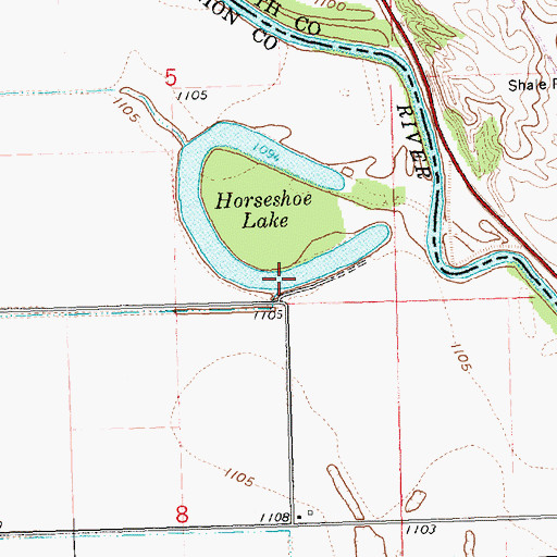 Topographic Map of Horseshoe Lake, SD