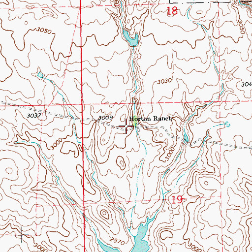 Topographic Map of Horton Ranch, SD