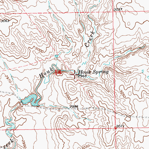 Topographic Map of Houk Spring, SD