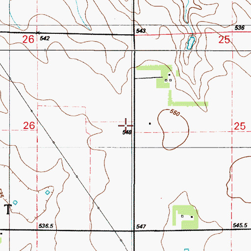 Topographic Map of Howell School, SD