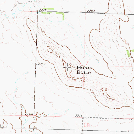 Topographic Map of Hump Butte, SD