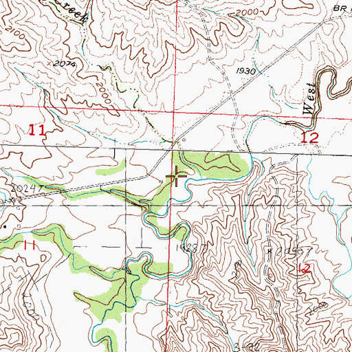 Topographic Map of Hump Creek, SD