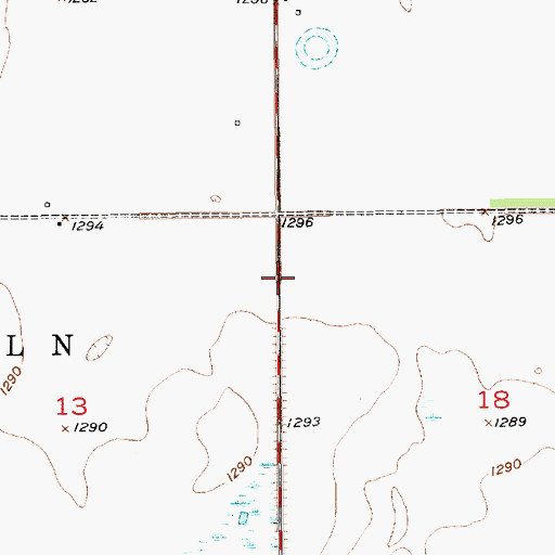 Topographic Map of Irving Cemetery, SD