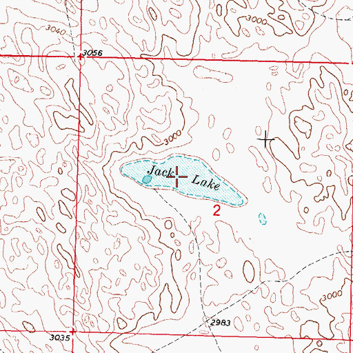 Topographic Map of Jack Lake, SD