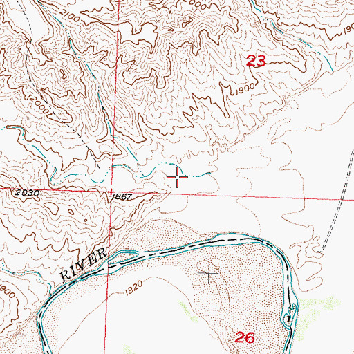 Topographic Map of Jackson Draw, SD
