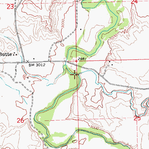 Topographic Map of Janis Creek, SD
