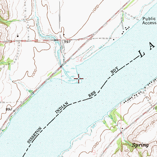 Topographic Map of Jim Creek, SD