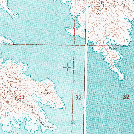 Topographic Map of Joes Creek, SD