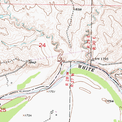 Topographic Map of Johnny Creek, SD