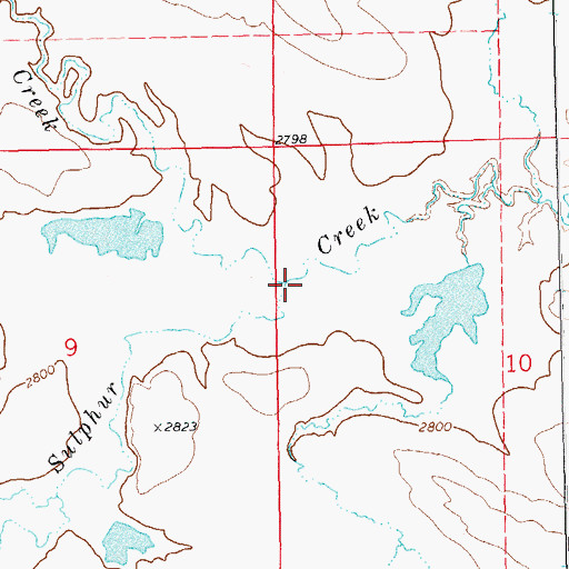 Topographic Map of Johns Creek, SD