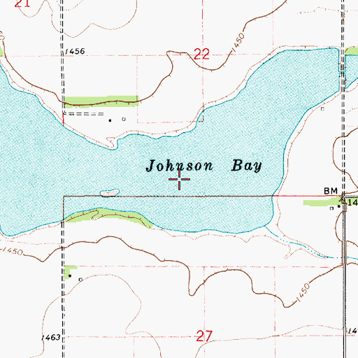 Topographic Map of Johnson Bay, SD