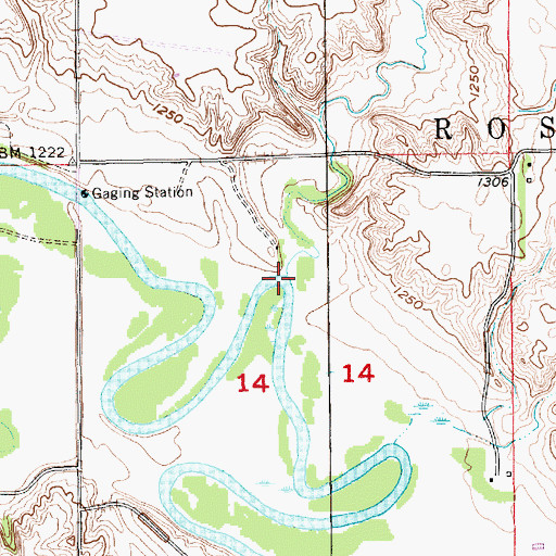Topographic Map of Johnson Creek, SD