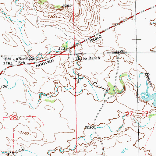 Topographic Map of Jones Creek, SD