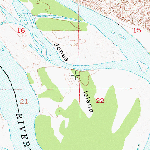 Topographic Map of Jones Island, SD