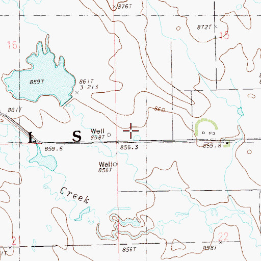 Topographic Map of Jones School, SD