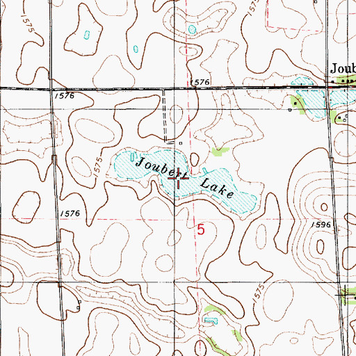 Topographic Map of Joubert Lake, SD