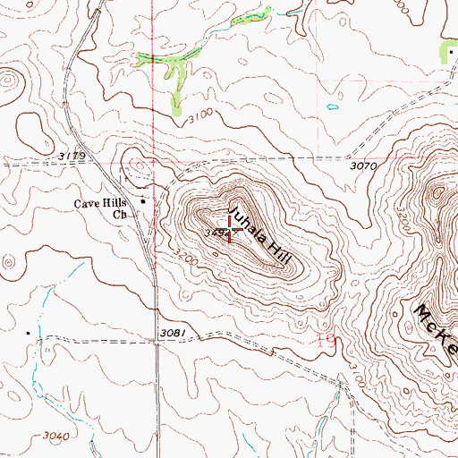 Topographic Map of Juhala Hill, SD