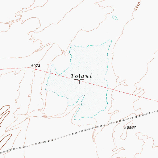 Topographic Map of Tolani, AZ