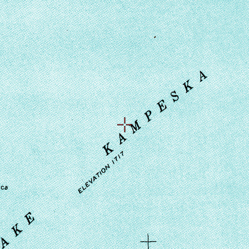 Topographic Map of Lake Kampeska, SD