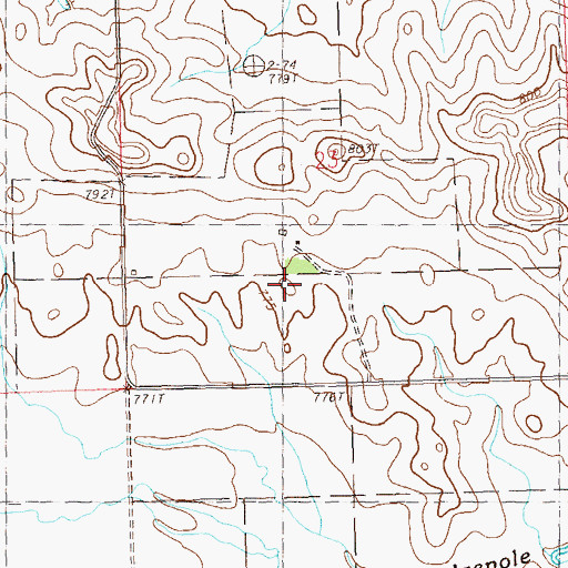 Topographic Map of King School, SD