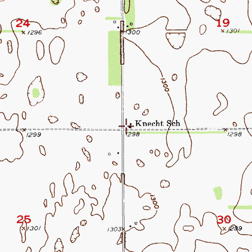 Topographic Map of Knecht School, SD