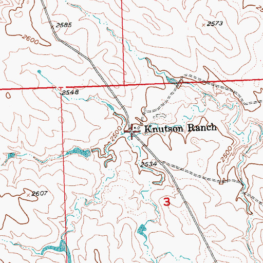 Topographic Map of Knutson Ranch, SD