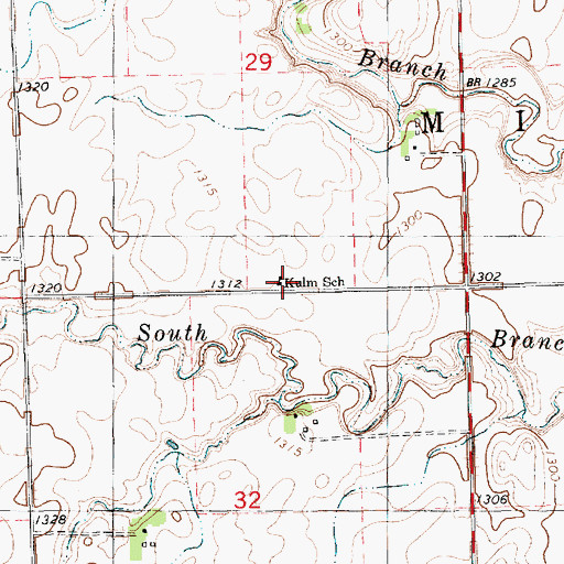Topographic Map of Kulm School, SD