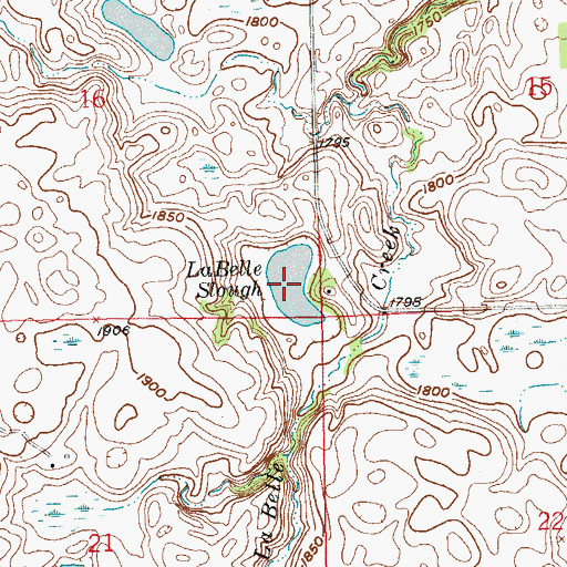 Topographic Map of LaBelle Slough, SD