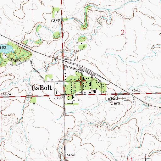Topographic Map of LaBolt, SD