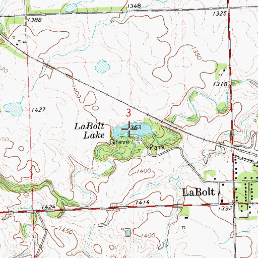 Topographic Map of LaBolt Lake, SD