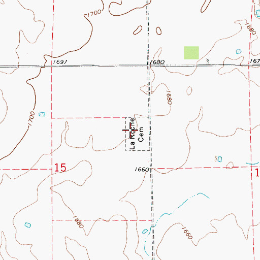 Topographic Map of LaRoche Cemetery, SD