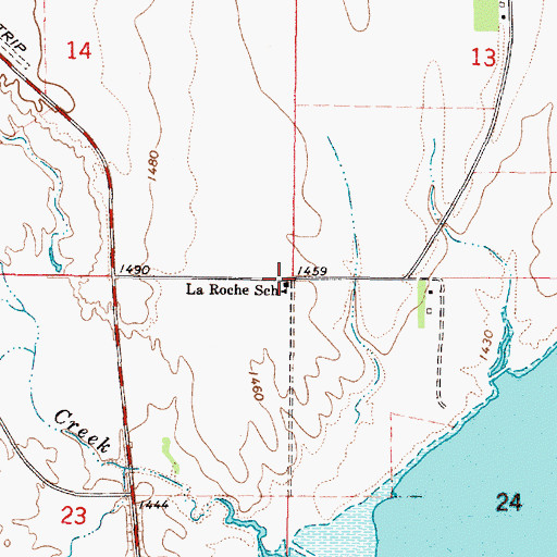 Topographic Map of LaRoche School, SD
