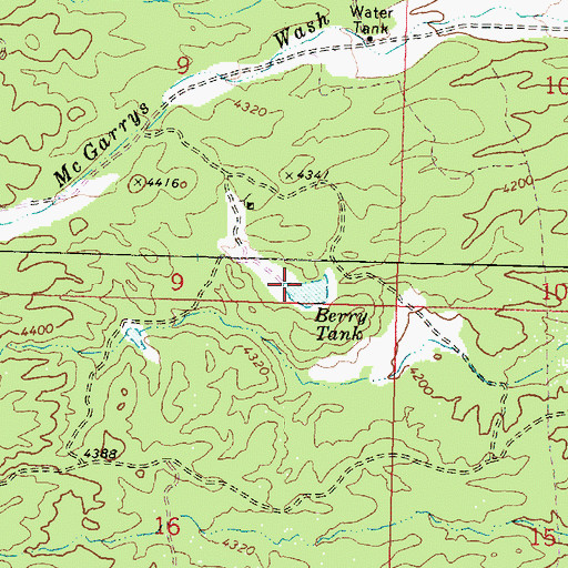 Topographic Map of Berry Tank, AZ