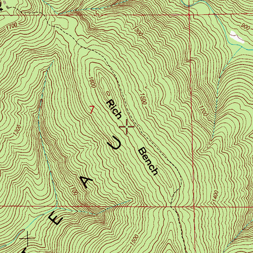 Topographic Map of Rich Bench, AL
