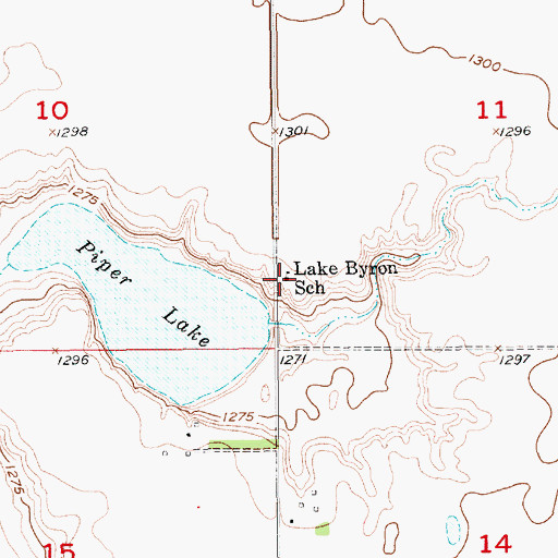 Topographic Map of Lake Byron School, SD