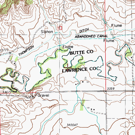 Topographic Map of Lake Creek, SD