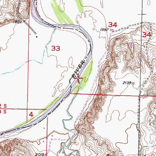 Topographic Map of Larvie Creek, SD