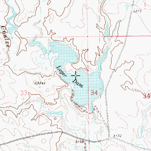 Topographic Map of Leger Dam, SD